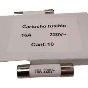 Pack 10 Cartucho Fusible Para Caja De Tapones 16 Amp