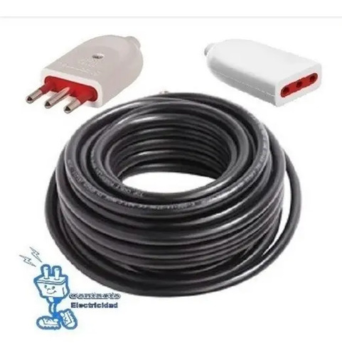 Alargue Armado 50 Metros Goma 3x2 Contacto Electricidad - Imagen 2