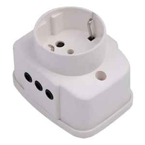 Toma Exterior Schuko Y 2 Modular Contacto Electricidad Colon