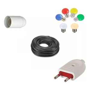 Kit Goma 2x1 + 6 Portalámparas + 6 Lamparas Color Led+ Ficha