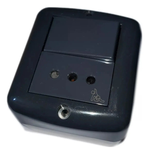 Caja Exterior 2 Mod Atenea Negro + Toma 3 En Linea + Bipolar