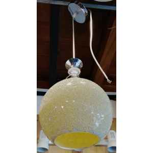 Colgante Vidrio Craquelado E27 Contacto Electricidad