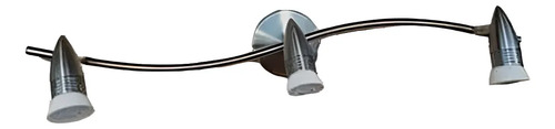 Spot 3 Luces Metal Color Niquel Curvo Contacto Electricidad