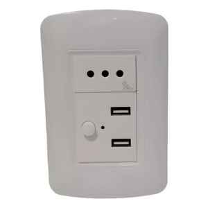 Plaqueta Atenea Con 2 Puertos Usb Y Toma