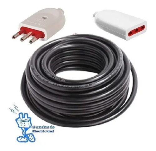 Alargue Armado 40mts Con Terminales Contacto Electricidad - Imagen 2