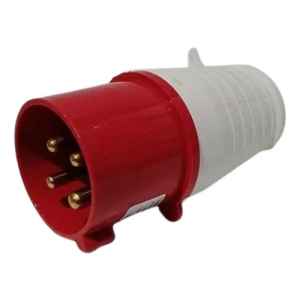 Ficha Industrial Macho 32 Amp 3 Polos + Tierra Roja Sassin