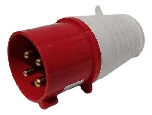 Ficha Industrial Macho 32 Amp 3 Polos + Tierra Roja Sassin