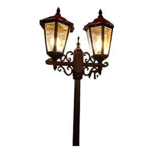 Farol Doble Con Poste 1.80 Metros Contacto Electricidad