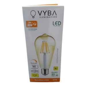 Lampara Led Vintage Filamento Dismerizable Pera Vyba 8w