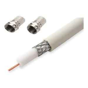 Cable Coaxil Coaxial Para Tv Rollo X 15mts Armado