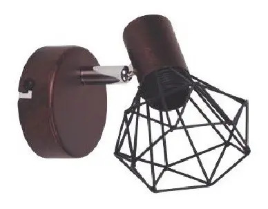 Spot Con Jaula Color Oxido Base 80mm Altura 160mm E14 - Imagen 2