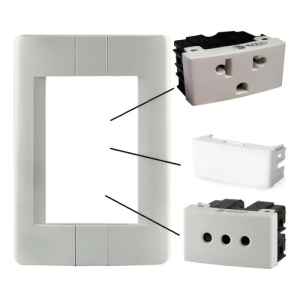 Plaqueta Donna Con Euroamericano Y Tomacontacto Electricidad