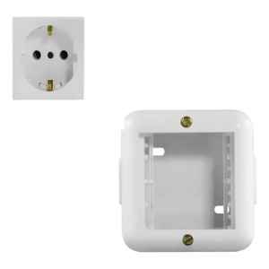 Caja Reggio 2 Módulos Con Toma Modular Schuko
