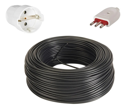 Alargue Armado 10mts Goma 3x2 Ficha Incluida Conatel