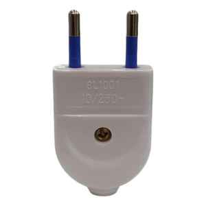 Ficha Macho Modular 2 Patas Blanca O Negro Pack De 3 Uni