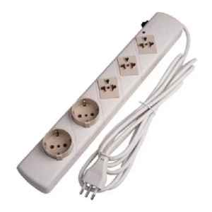 Alargue Zapatilla Italy Universal Con Térmico 3 Metros Cable