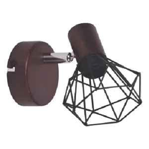 Spot Con Jaula Color Oxido Base 80mm Altura 160mm E14