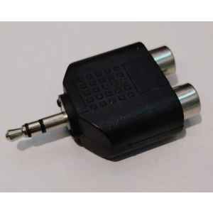 Pack 2 Adaptador 2 Hembra Rca A Macho Spica