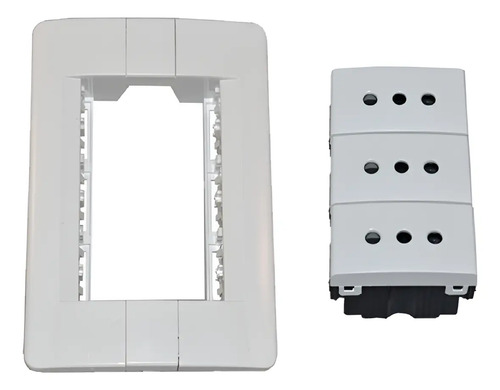 Plaqueta Kalop 3 Tomas Modular / Contacto Electricidad/colón