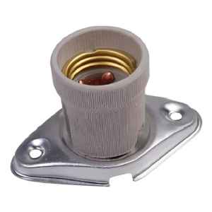 Pack 2 Portalámparas De Porcelana Con Base De Aluminio Beta