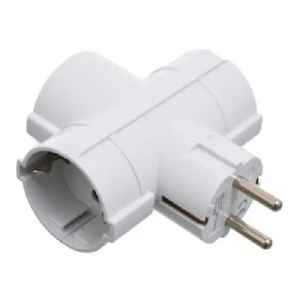 Adaptador 3 Salidas Schuko Contacto Electricidad Colon
