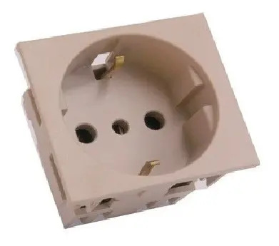 Modulo Toma Shucko Reggio Contacto Electricidad - Imagen 2