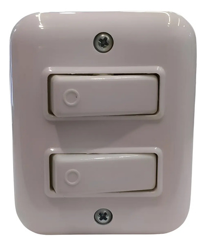 Llave Interruptor Doble Exterior Contacto Electricidad