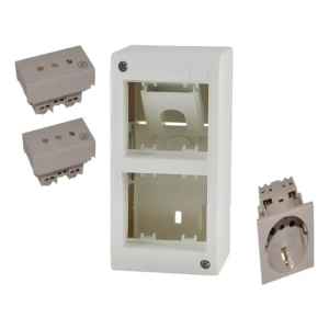 Caja Richi 4 Módulos Con 2 Toma Modular Y 1 Toma Schuko