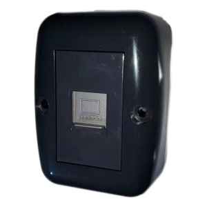 Caja Exterior Atenea Negro + 1 Toma Datos Rj45 Contacto
