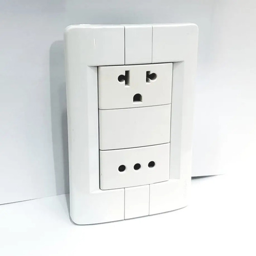 Plaqueta Donna Con Euroamericano Y Tomacontacto Electricidad - Imagen 2