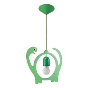 Colgante 1 Luz E27 En Mdf Dinosaurio Contacto Electricidad