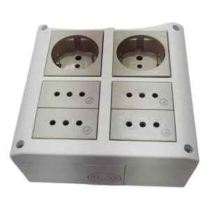 Caja Richi 8 Módulos Con 2 Toma Schuko Y 4 Tomas Modular