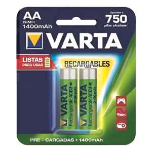 Pila Recargable Aa (pack X 2) Contacto Electricidad Colon