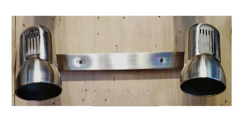 Spot 2 Luces Metal Color Niquel Contacto Electricidad Colon