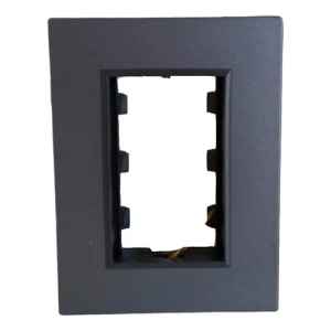 Plaqueta 3 Módulos Color Grafito Linea Duomo Flat Conatel