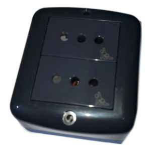 Caja Exterior 2 Modulo Atenea Negro + 2 Modulos 3 En Linea