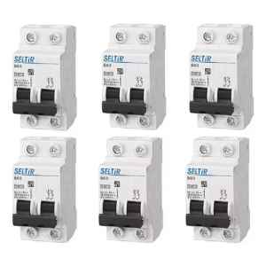 Pack 6 Llaves Térmicas Seltir Contacto Electricidad