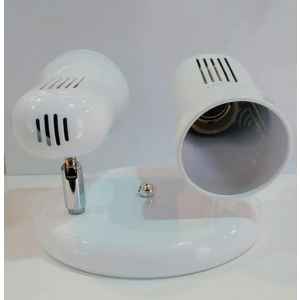 Spot Doble Blanco 2 X E27 Contacto Electricidad