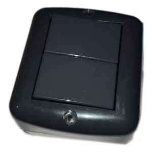 Caja Exterior 2 Modulos Atenea Negro + 2 Llaves Unipolar
