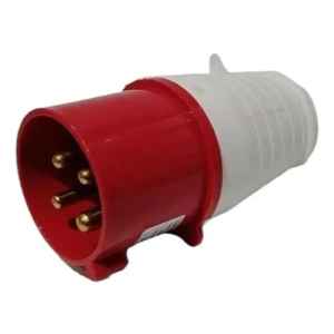 Ficha Industrial Macho 16 Amp 3 Polos + Terra Roja Sassin