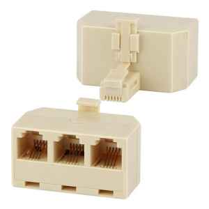 Ficha Derivada Telefónica 3 Salidas Pack X 2