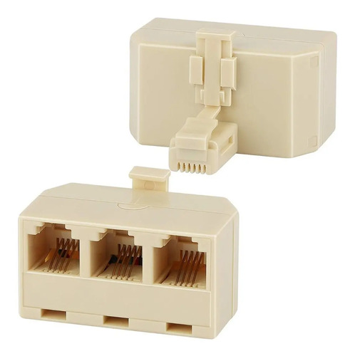 Ficha Derivada Telefónica 3 Salidas Pack X 2