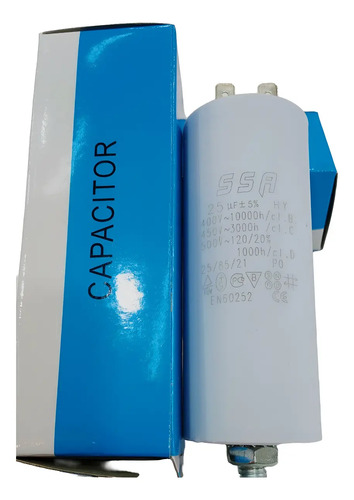 Capacitor 25 Uf (5%) Contacto Electricidad Colon