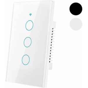 Interruptor Táctil Smart 1 Banda Wifi C/ Neutro 3 Mod Blanco