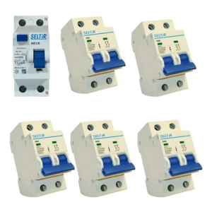 Pack 5 Llaves Térmicas + 1 Llave Diferencial Seltir 6k