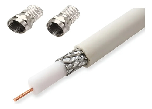 Cable Coaxil Coaxial Para Tv Rollo X 10mts Armado
