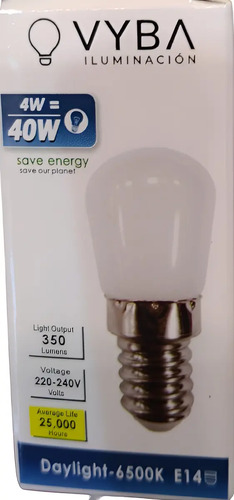 Lampara Led 4w E14 Luz Fria Vyba Contacto Electricidad