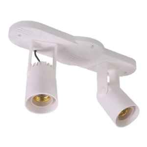 Spot 2 Luces Plastico Contacto Electricidad Colon