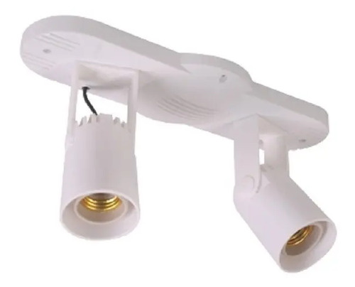 Spot 2 Luces Plastico Contacto Electricidad Colon