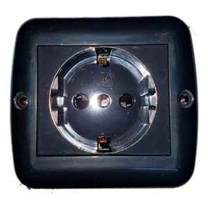 Caja Exterior 2 Modulos Atenea Negro + Modulo Shucko